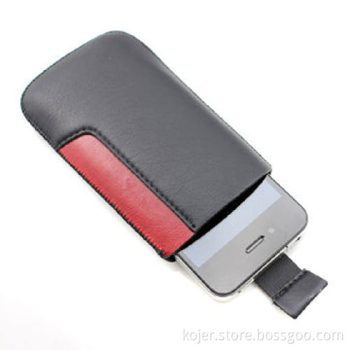 Leather Mobile Phone Case for iPhone 6/5 with Retractable Pull-tab, Fine Workmanship in Sew